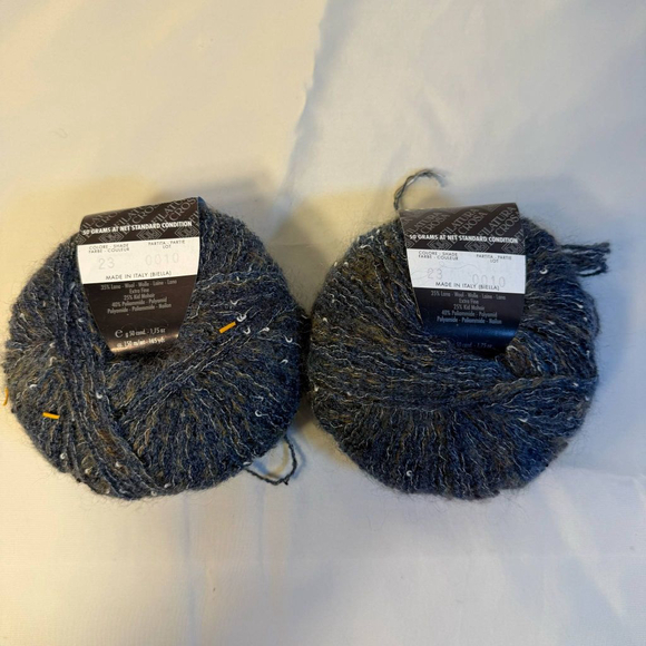 Set of 2 Filatura Di Crosa College Yarn Blue Gray - Picture 2 of 6
